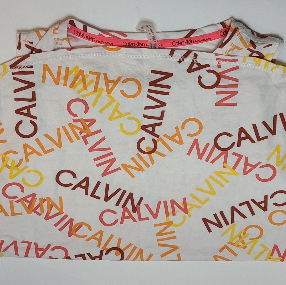 Calvin Klein Performance Women's Logo Cropped Tank Top White Size L